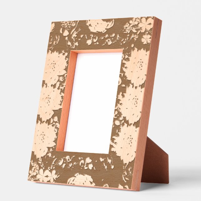 Elegant Floral Portrait Frame – Beautiful Side Flo (Left)