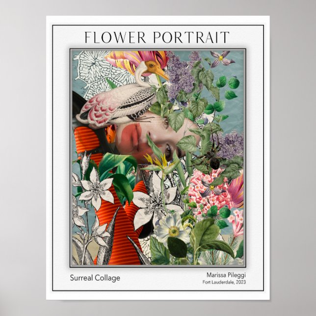 Elegant Floral Portrait Poster (Front)
