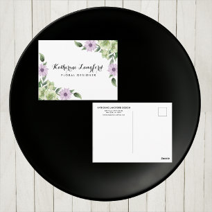 Elegant Floral Post Card   Customizable Template