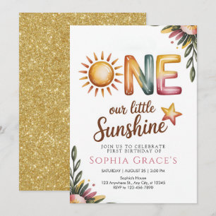 Elegant Floral Princess Invitation