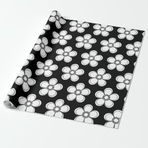 Elegant Floral Print Botanical Design Wrapping Paper