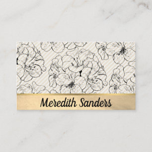 Elegant Floral Print Business Card