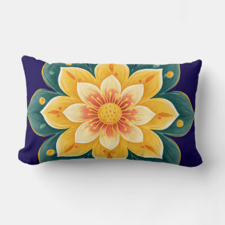 Elegant Floral Print Decorative Pillow