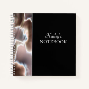 Elegant Floral Print Spiral Notebook