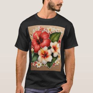 Elegant Floral Print T-Shirts