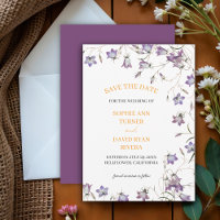 Elegant Floral Purple Bellflower Wedding