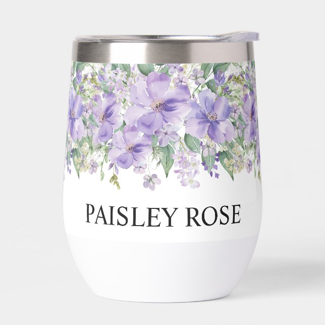 Elegant Floral Purple Bridal Shower (Left)