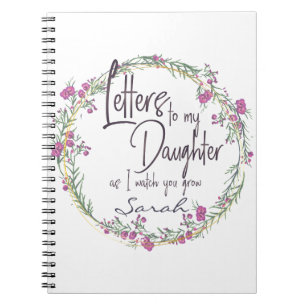 Elegant Floral purple Letters chic design Notebook