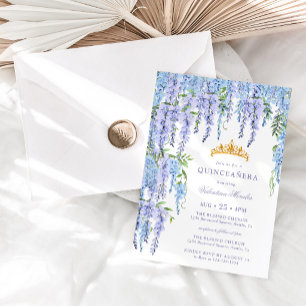 Elegant Floral Quinceanera Invitation
