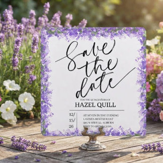 Elegant Floral Quinceañera Save the Date