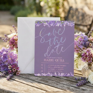 Elegant Floral Quinceañera Save the Date Invitation