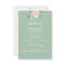 Elegant Floral Reception Card - mint