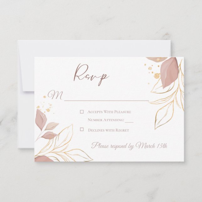 Elegant Floral Response Card (Front)