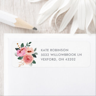 Elegant Floral Return Address Label