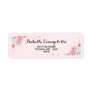 Elegant Floral Return Address Label