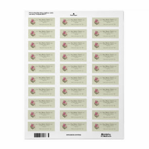 Elegant Floral Return Address Labels for Florists