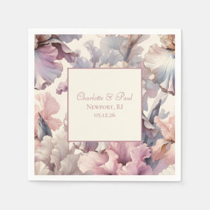 Elegant Floral Romantic Classic Blush Wedding  Napkin