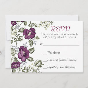 Elegant Floral Romantic Garden RSVP card