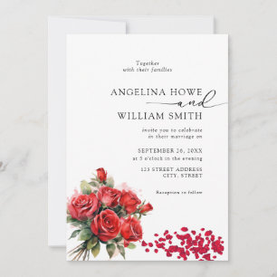 Elegant Floral Romantic Wedding Invitation