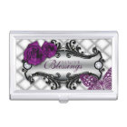 Elegant Floral Rose Flower Glitter Frame Monogram