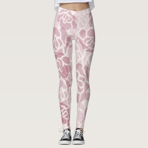 Elegant Floral Rose Leggings