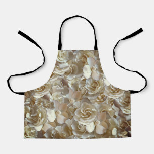Elegant Floral Rose Petal Pattern  Apron