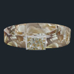 Elegant Floral Rose Petal Pattern     Belt<br><div class="desc">A stunning floral design featuring a seamless pattern of delicate beige and ivory roses. The soft petals create a luxurious and romantic aesthetic, perfect for anyone who loves classic and elegant floral art. This sophisticated design is ideal for gifts, accessories, home décor, and fashion items, adding a timeless charm to...</div>