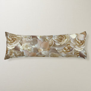 Elegant Floral Rose Petal Pattern  Body Cushion