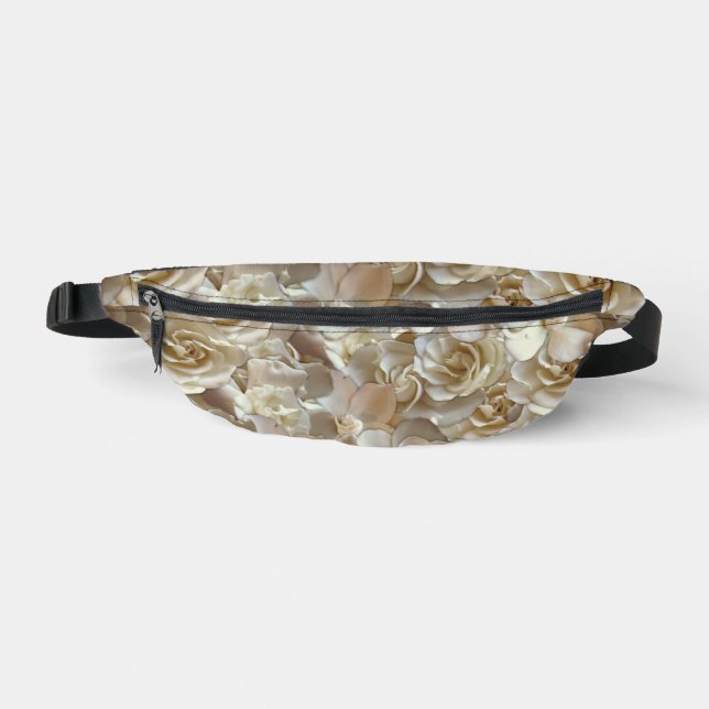 Elegant Floral Rose Petal Pattern  Bum Bags (Front)