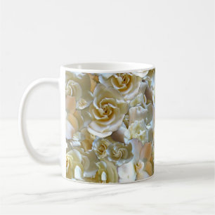 Elegant Floral Rose Petal Pattern  Coffee Mug
