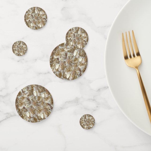 Elegant Floral Rose Petal Pattern  Confetti (Group)