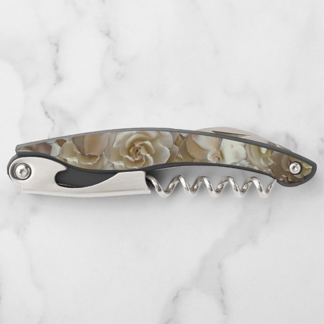Elegant Floral Rose Petal Pattern  Corkscrew (Front)
