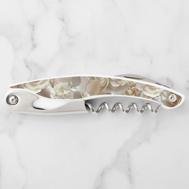 Elegant Floral Rose Petal Pattern  Corkscrew (Front)