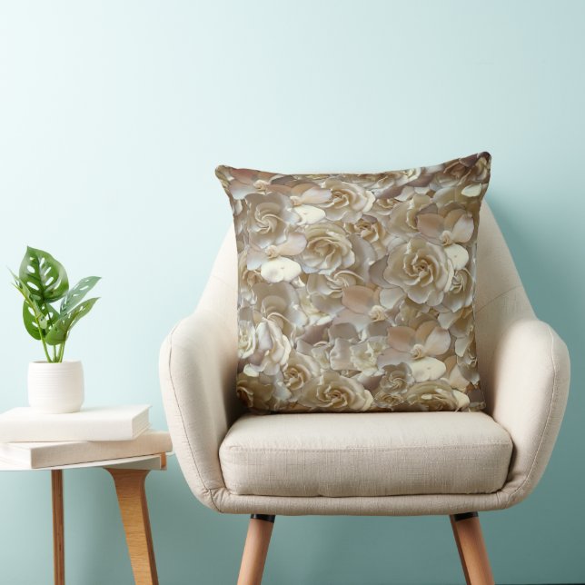 Elegant Floral Rose Petal Pattern  Cushion (Chair)