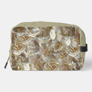 Elegant Floral Rose Petal Pattern Dopp Kit