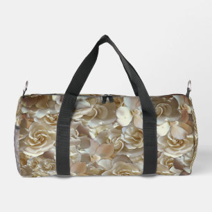 Elegant Floral Rose Petal Pattern Duffle Bag