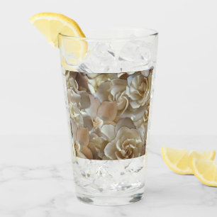 Elegant Floral Rose Petal Pattern Glass