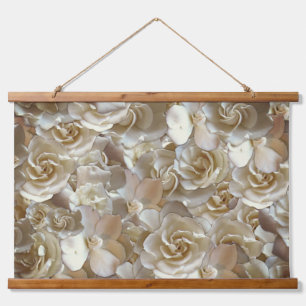 Elegant Floral Rose Petal Pattern  Hanging Tapestry