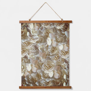 Elegant Floral Rose Petal Pattern Hanging Tapestry