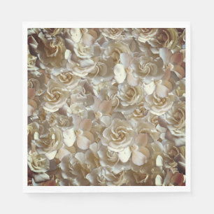 Elegant Floral Rose Petal Pattern  Napkin