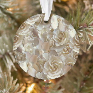 Elegant Floral Rose Petal Pattern  Ornament
