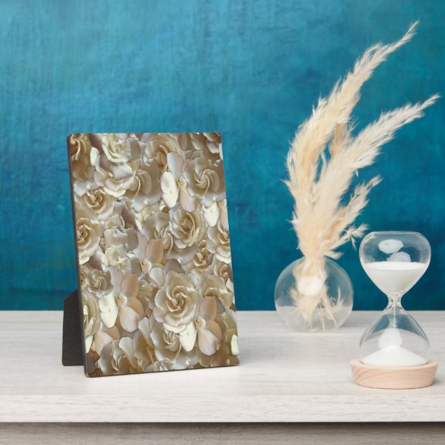 Elegant Floral Rose Petal Pattern  Plaque (Side)