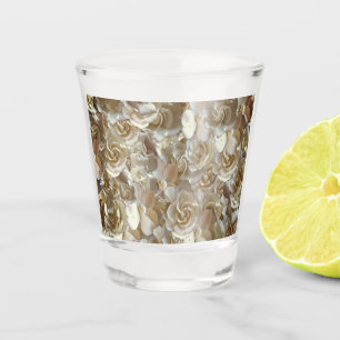 Elegant Floral Rose Petal Pattern  Shot Glass