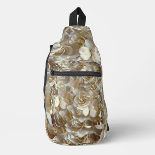 Elegant Floral Rose Petal Pattern Sling Bag