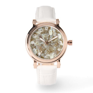 Elegant Floral Rose Petal Pattern  Watch