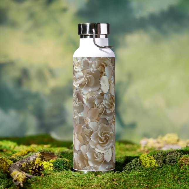 Elegant Floral Rose Petal Pattern  Water Bottle (Outdoor)