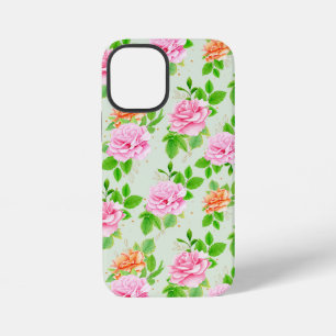 Elegant Floral Roses Green Leaves Pattern-23675 iPhone 12 Mini Case