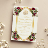 Elegant Floral Roses Islamic Wedding