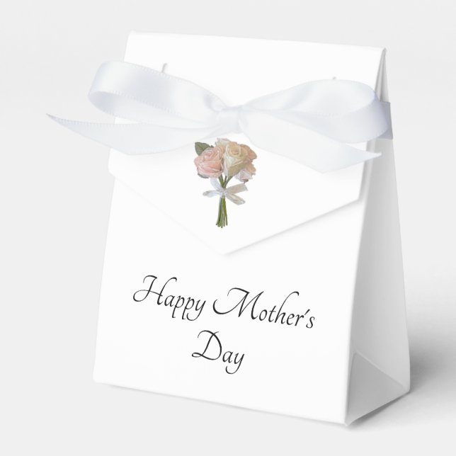 Elegant Floral Roses Mother's Day Party Brunch    Favour Box (Front Side)