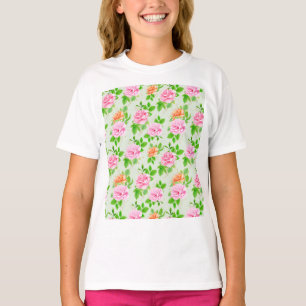 Elegant Floral Roses Pattern-23675 T-Shirt